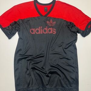 Adidas Vintage Mens 90s XL Black Red Jersey